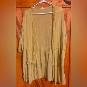 Yellow light weight shabby chic Cardigan